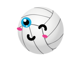 cute ball cartoon character - volleyball png