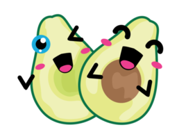 fruit cartoon character - avocado png