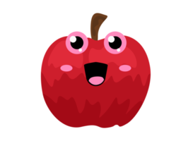 fruit cartoon character - Apple png