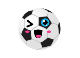lindo personaje de dibujos animados de pelota - fútbol, png