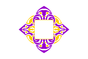 gelbes und violettes Ornament-Grenzdesign png