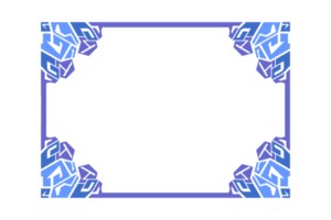 conception de bordure d'ornement bleu png