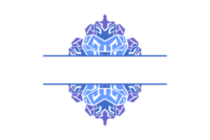design de borda de ornamento azul png