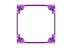 conception de bordure d'ornement violet png