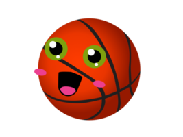 lindo personaje de dibujos animados de pelota - baloncesto png