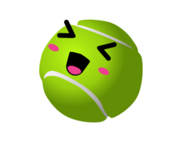 niedliche ball-zeichentrickfigur - tennisball png