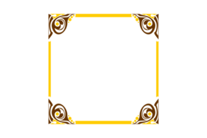 design de borda de ornamento amarelo e marrom png