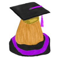 mujer graduada ilustración png