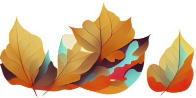 Autumn leave isolated on white background october digital art png