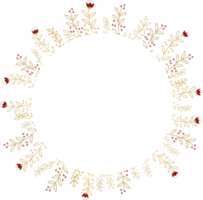 minimo d'oro dente di leone ghirlanda telaio collezione per Natale san valentino o nozze png