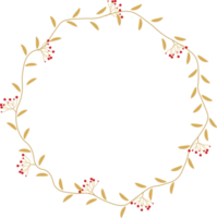 minimal golden dandelion wreath frame collection for christmas valentines or wedding png