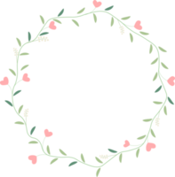 minimal valentines wreath in pastel color png