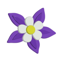 lila Blume Akelei Akelei, der umgekehrten Blume zu fünf Tauben zusammen gruppiert png