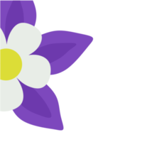 lila blomma akleja akleja, av de omvänd blomma till fem duvor klustrade tillsammans png