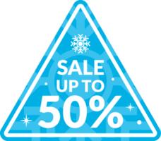 triangle shape sale up to 50 percent winter sale discount theme element png