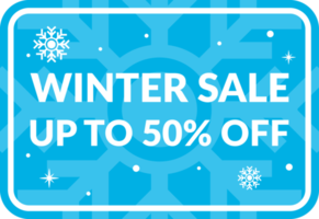 winter sale discount up to 50 percent element png