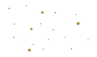 étoiles d'or dispersées découpées png