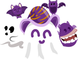 elementos de feliz halloween png