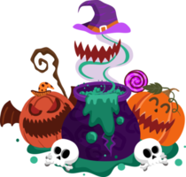 elementos de feliz halloween png