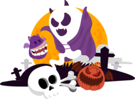 contento Halloween elementi png