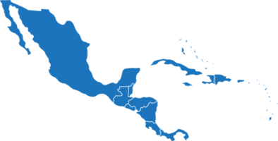 dibujo a mano alzada del mapa de Centroamérica. png