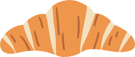 simplicity flat design of croissant bread. png