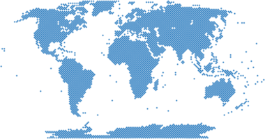 mapa do mundo quadrado azul png