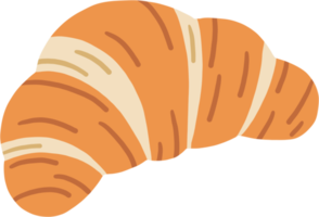 diseño plano simple de pan croissant. png