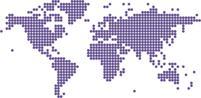 mapa del mundo en forma de círculo violeta. png