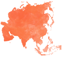 doodle freehand drawing of asia map. png