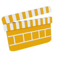 film clapperboard 3d ikon png