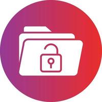 Folder Unlocked Icon Style vector