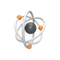 atome de structure. illustration de rendu 3d png