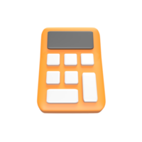 Calculator. 3d render illustration png