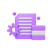 proceso de datos ilustración de procesamiento 3d png