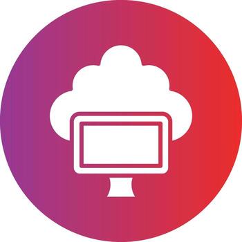 estilo de icono de computación en la nube vector