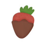 handgezeichnete erdbeerschokoladencreme png