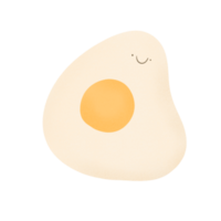 hand drawn cute fried egg for decorative png