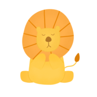 mano disegnato Leone per decorativo png