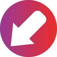 Down Left Icon Style vector