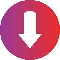 Down Arrow Icon Style vector