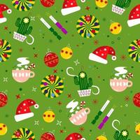 Seamless Colorful Christmas Background vector