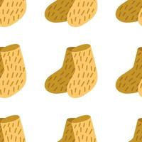 Cute felt bootes pattern in cartoon style in vector. Design for winter decoration interior, print posters, greeting card, business banner, wrapping. vector