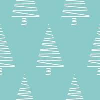 Christmas trees pattern in modern scandinavian style in vector. Abstract nordic geometric design for winter decoration interior, print posters, greeting card, business banner, wrapping. vector