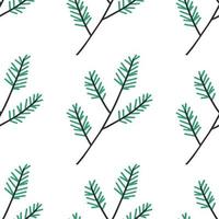 Fir branches pattern in modern scandinavian style in vector. Abstract nordic geometric design for winter decoration interior, print posters, greeting card, business banner, wrapping. vector