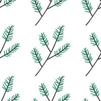 Fir branches pattern in modern scandinavian style in vector. Abstract nordic geometric design for winter decoration interior, print posters, greeting card, business banner, wrapping. vector