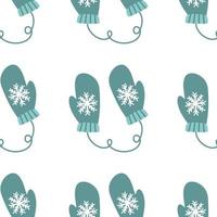 Cute winter mittens pattern in cartoon style in vector. Design for winter decoration interior, print posters, greeting card, business banner, wrapping. vector