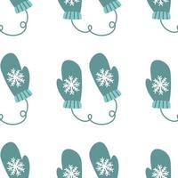 Cute winter mittens pattern in cartoon style in vector. Design for winter decoration interior, print posters, greeting card, business banner, wrapping. vector