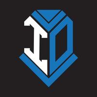 ID letter logo design on black background. ID creative initials letter logo concept. ID letter design. vector
