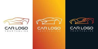 icono de vector de logotipo de coche deportivo diseño simple vector premium